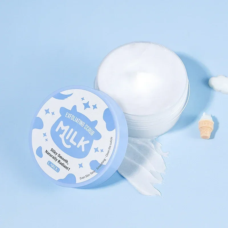 LAIKOU Milk Exfoliating Body Scrub Remove Cuticle Dead Skin Smoothing Even Skin Tone 90g