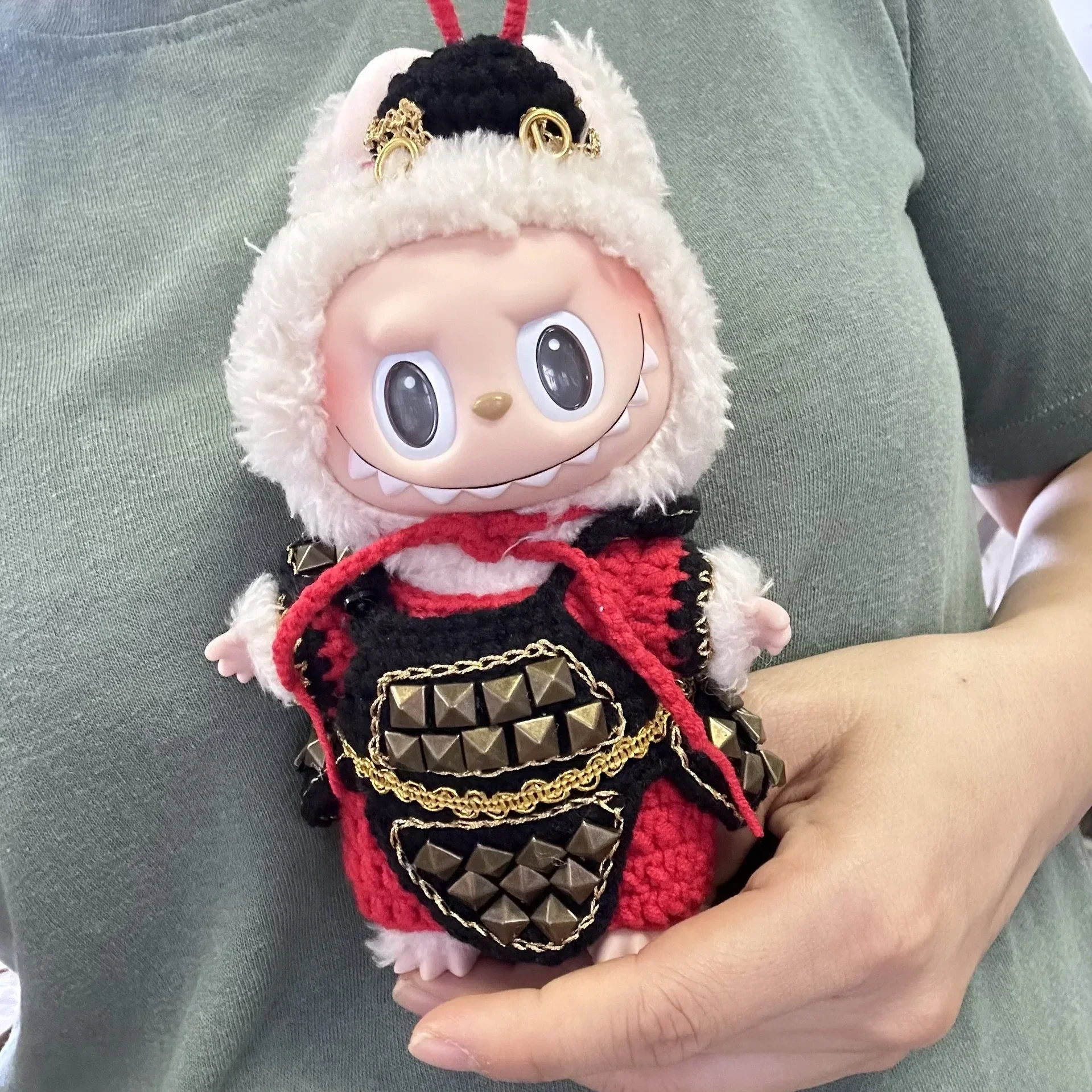 

17cm Labubu V1/V2 Doll Macaron Monkey King WuKong Chinese Style Outfit Clothes Set for Ropa Labubu