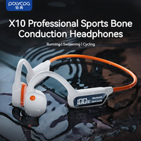 POLVCDG X10 Bluetooth Beadset Bone Conduction Digital Display Simming depth 30 meters waterproof memory card MP3