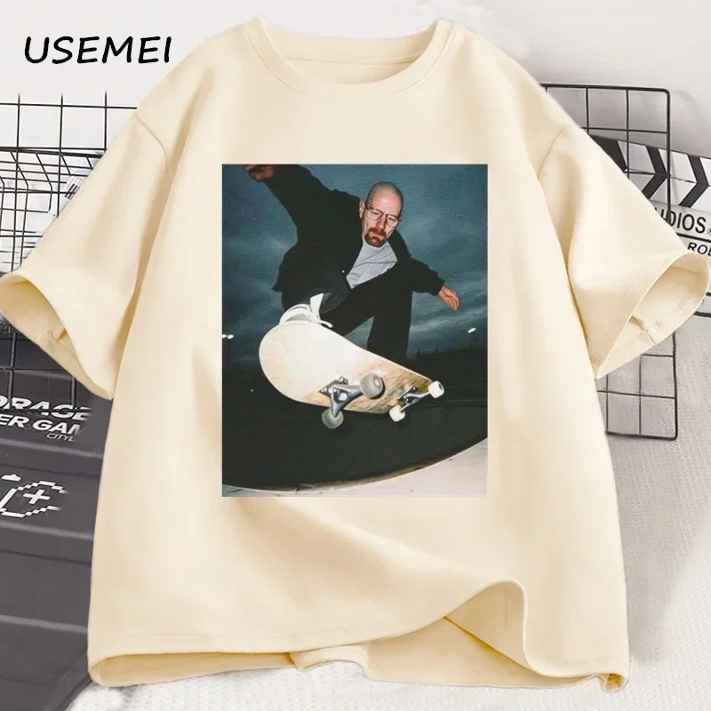 Breaking Bad Heisenberg T-shirts women Walter White 90s Skate T-Shirt Woman and Man Unisex Graphic Printed T Shirt Tees