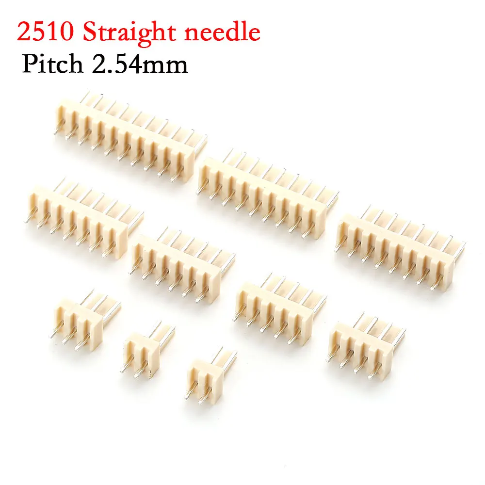 JST 1.25mm PH2.0mm XH 2510 2.54mm Pitch Connector Header Male Blade 2/3/4/5/6/7/8/9/10/11/12/13/14/15/16P Straight Curved needle