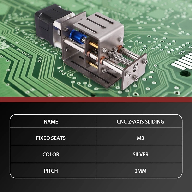 CNC Z-Axis Sliding Table CNC Router Kit DIY Milling Small Transmission Module 100Mm Distance Wood Miller Z Axis Motor