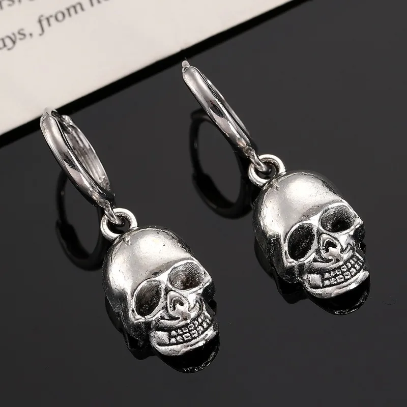 New Trend of Minimalist Men and Women Ghost Head Earrings Retro Skull Pendant Earrings Gothic Punk Rock Party Accessories Gift - Image 2