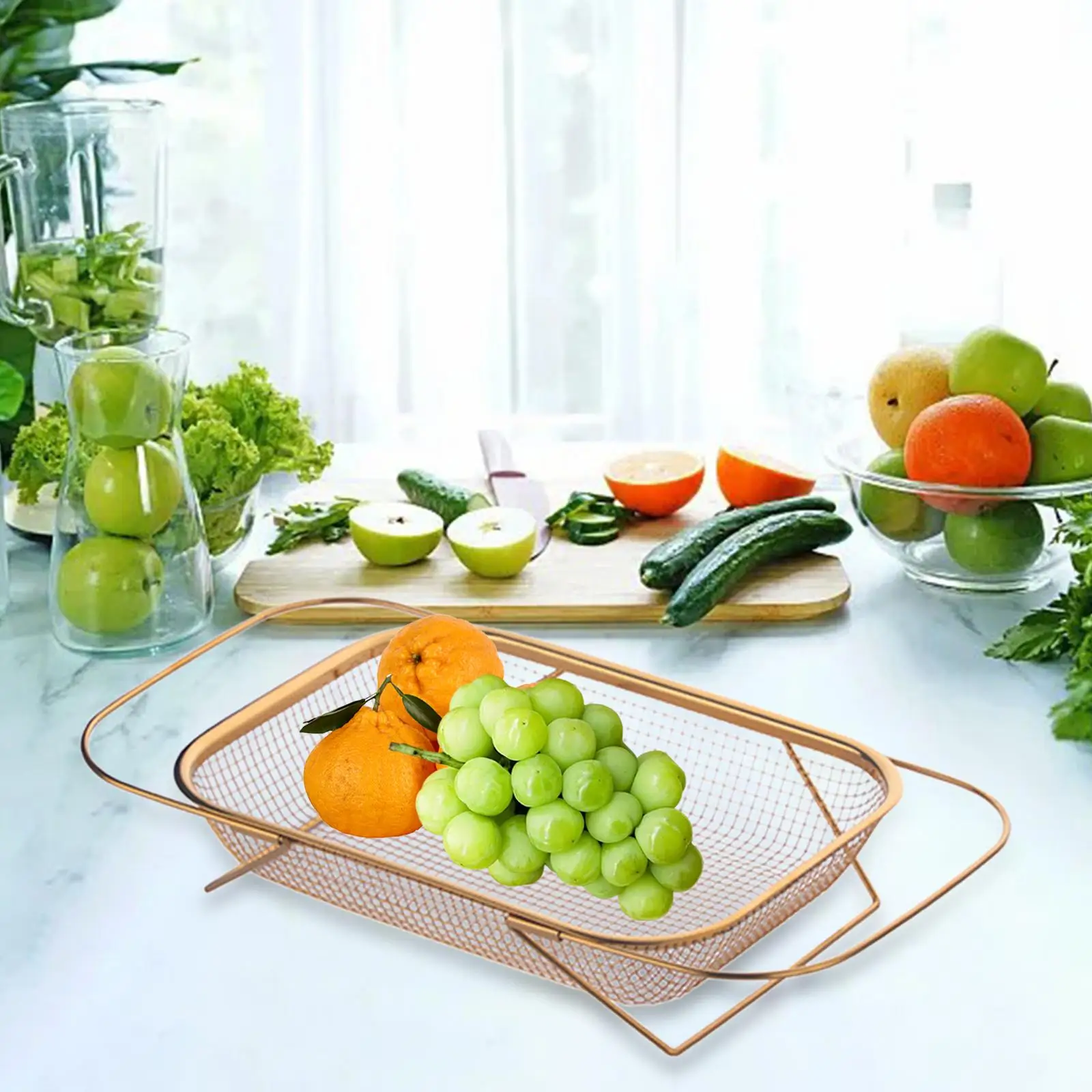 over The Sink Strainer Basket Extendable Colander Strainer, Fruit Dish Rack Drain Basket with Grip for Washing, Drying