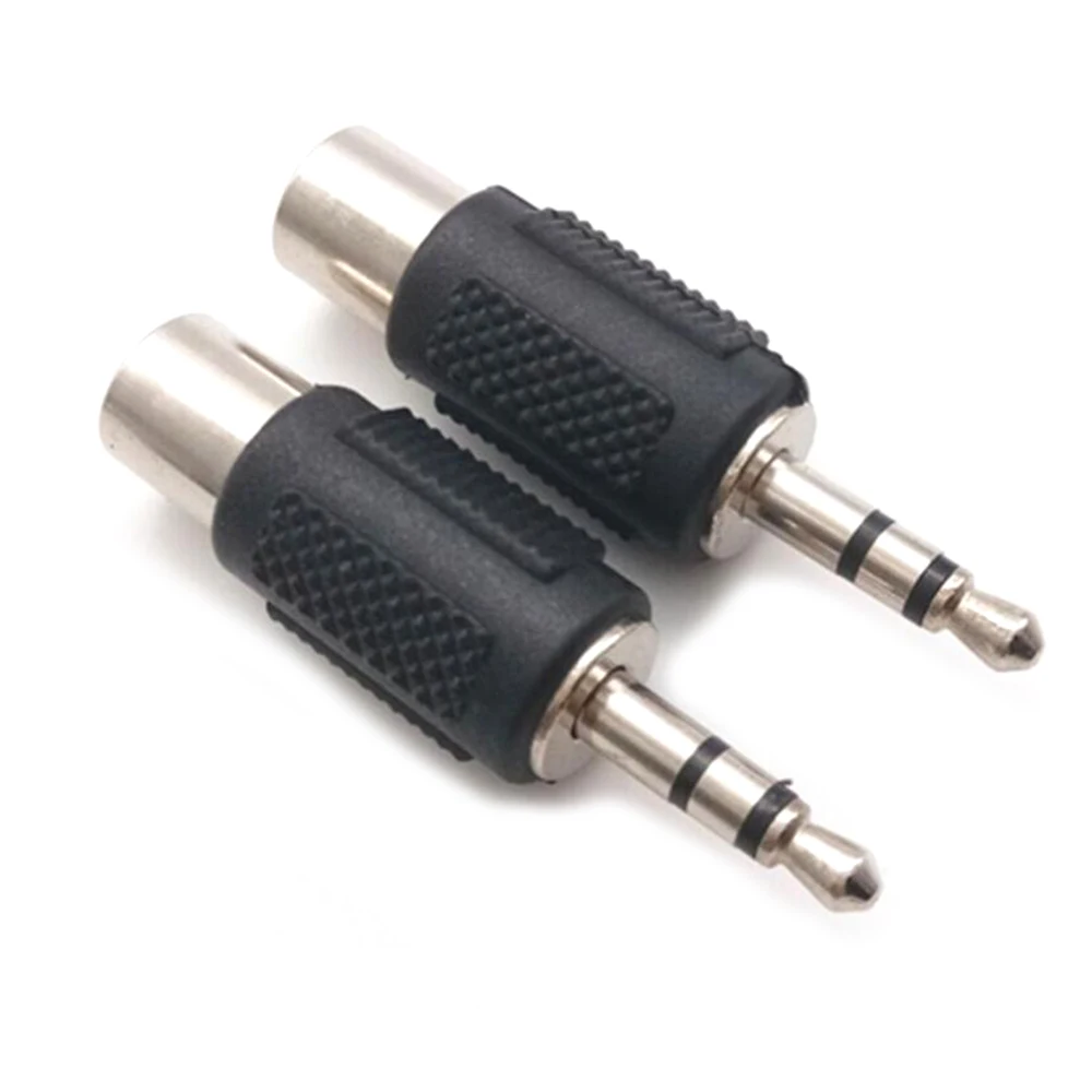 10pcs Dual Channel 3.5mm Male to RCA Female Conversion Connector Plug 3.5mm Coaxial Adapter Lotus Jack Audio Accessory Wholesale