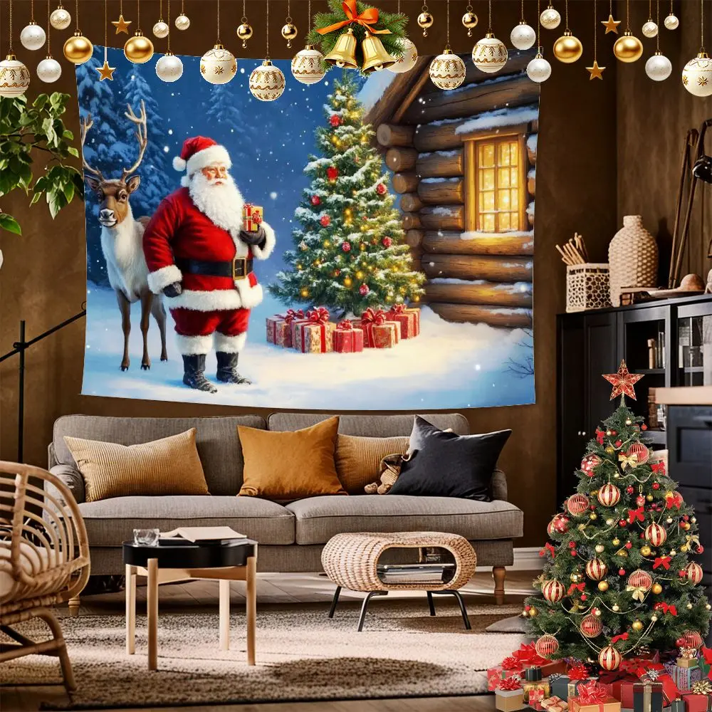 

VIKAMA The Christmas Tapestry has the power to boost your Christmas party while fashioning a dreamy living room and bedroom