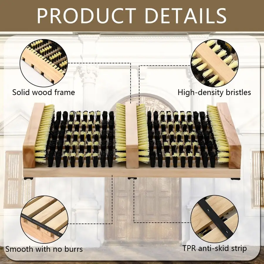 2 Pcs Shoe and Boot Scraper Brush Outdoor Shoe Cleaner Scraper All Weather Boots Cleaner for Cleaning, Deep Removes Snow, Sand a