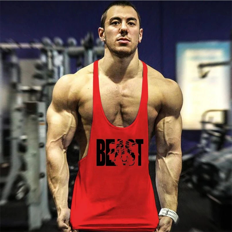 Sleeveless Sweatshirt Men\'s Singlets Gym T-shirts Suspenders Man Top for Fitness Vests Bodybuilding Shirt Stringer Clothing Vest