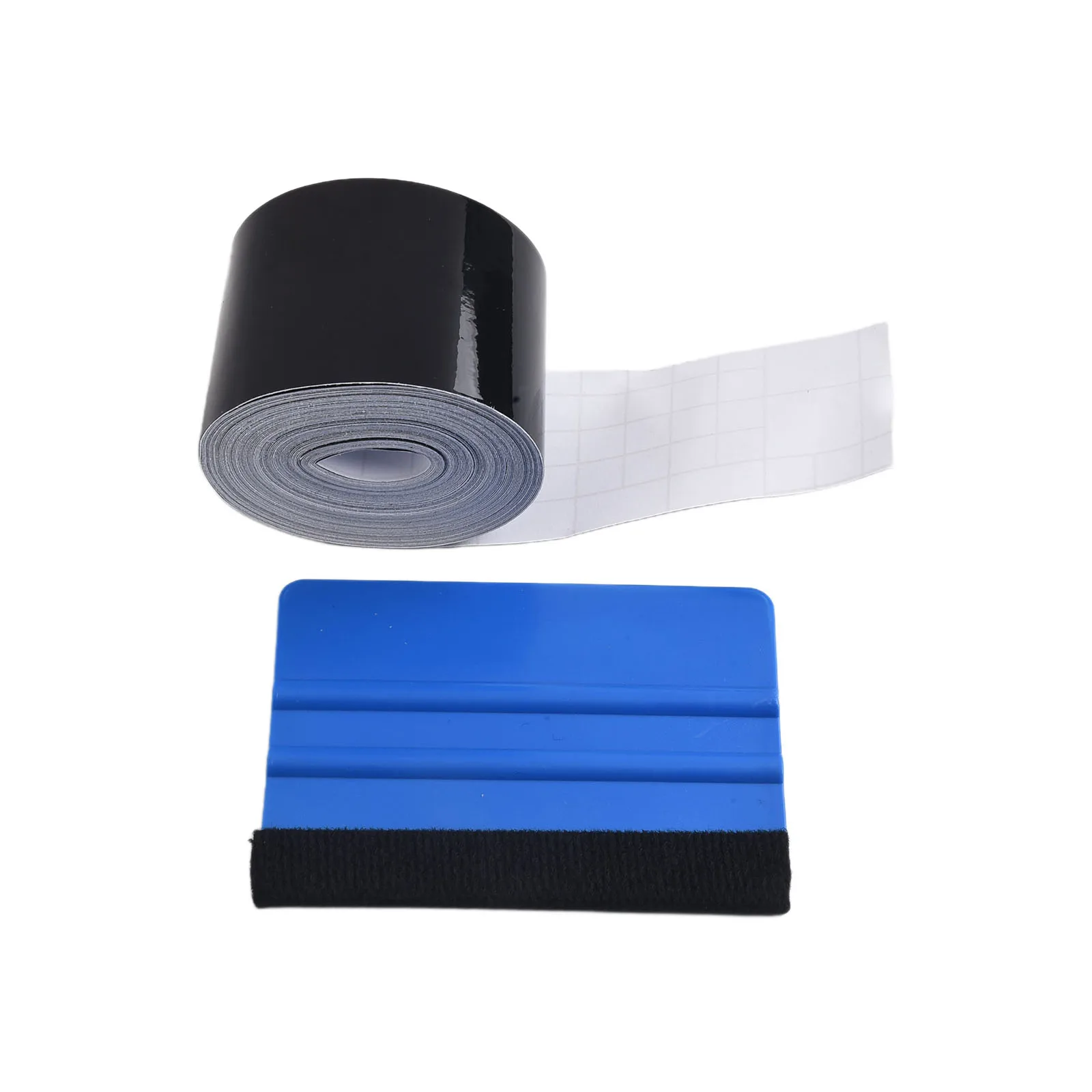 1 Roll Car High Gloss Black Door Sill Film Vinyl Stickers Wrap Kit For Black Out Chrome Delete Trim 5CMX10M 3CMX10M