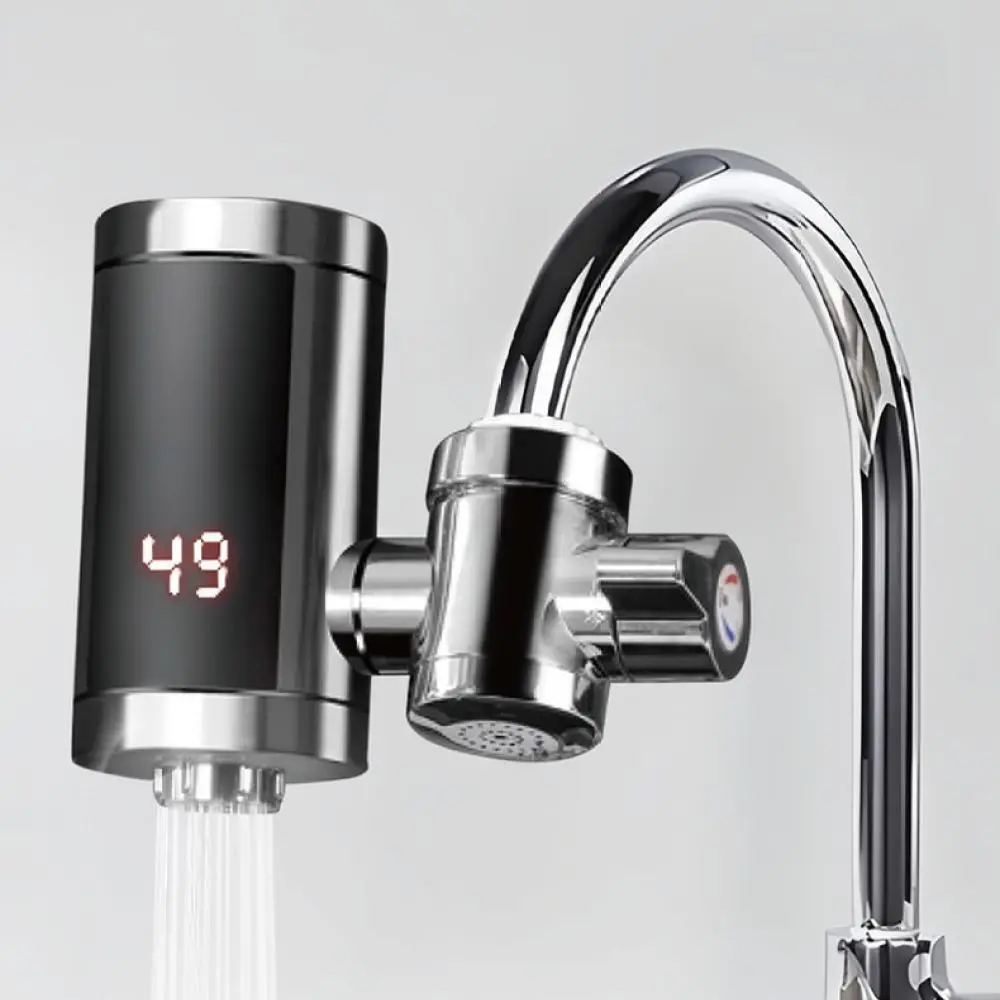 3000W Instant Electric Faucet Heater Stainless Steel Kitchen Tap Hot Water System Fast Heating Tankless For Washing