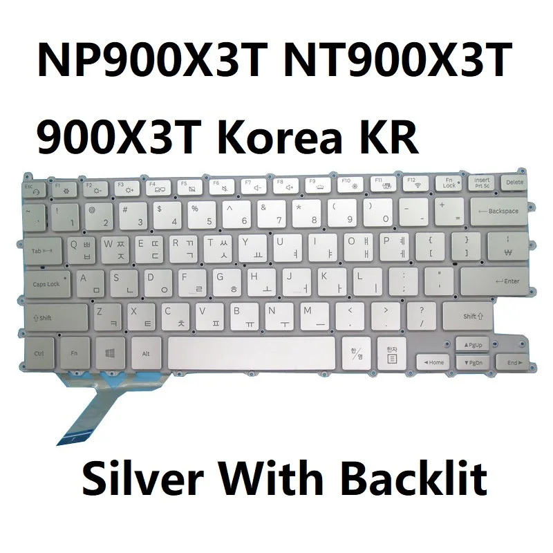 US/KR Backlit Laptop Keyboard For Samsung NP900X3T NT900X3T 900X3T New