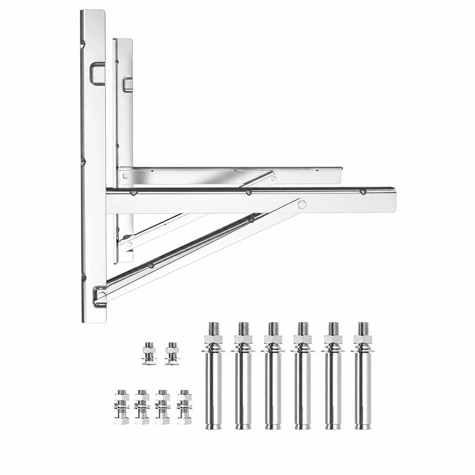 Universal AC Wall Bracket Stainless Steel Heavy Load Holder for Outdoor Air Conditioning Unit with Screws Included