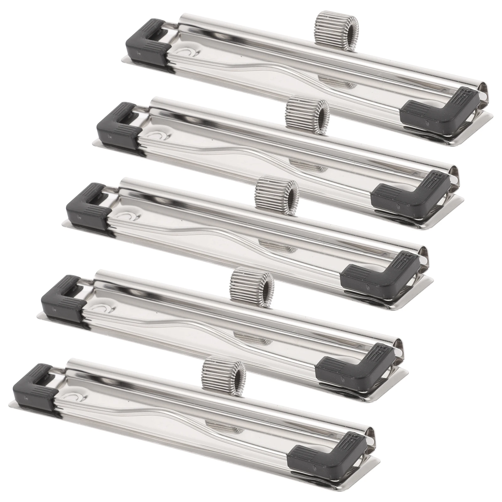 

5 Pcs Metal Document Clips Pen Holder Mini Mountable Heavy Duty File Folder Stationery Hardware Office Use Strong