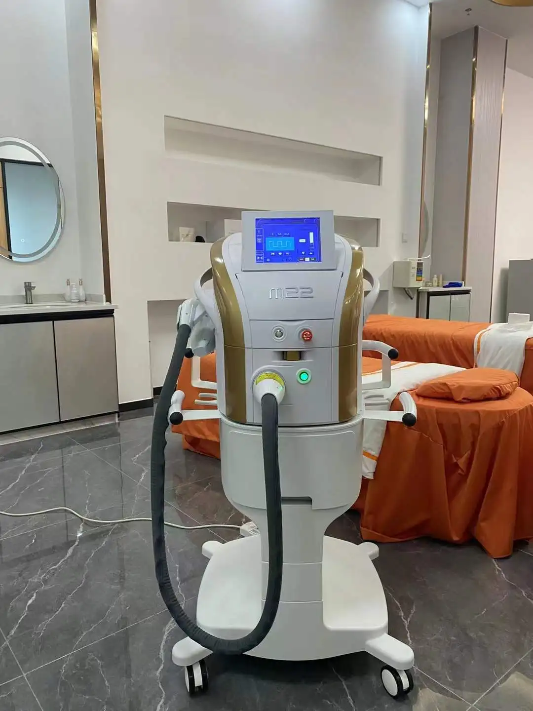 M22 IPL Nd yag Laser penghilang bulu 2 in 1, mesin penghilang tato peremajaan kulit penghilang pigmentasi, Epilator rambut wanita 3000W