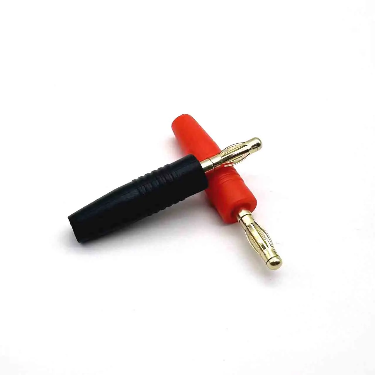 3mm 4mm Red and Black Wire Solder Type Gold Plate Male Banana Plug Connector