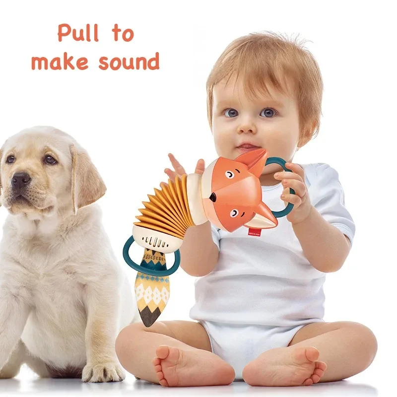 Fox Accordion Music Toy Instruments Learning Early Cartoon Education Sound Learning Musical Toddler Baby Toys For Children Gifts