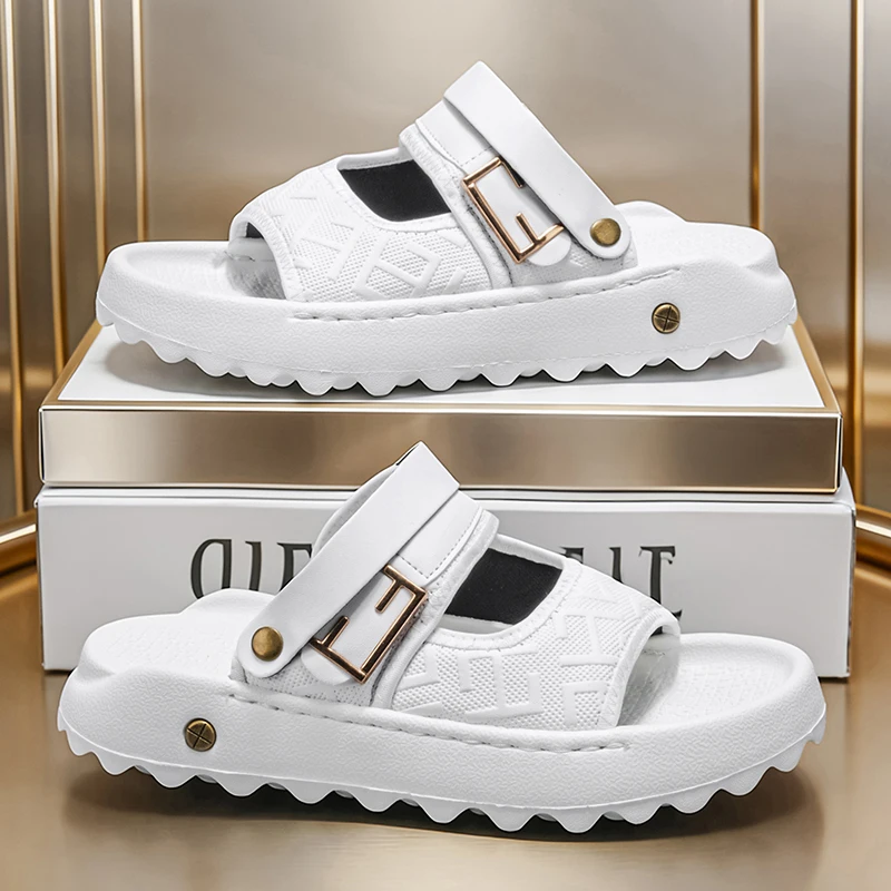 

Men's one strap casual sandals summer new breathable lightweight outdoor quick dry non slip soft sole beach shoes slides sandals