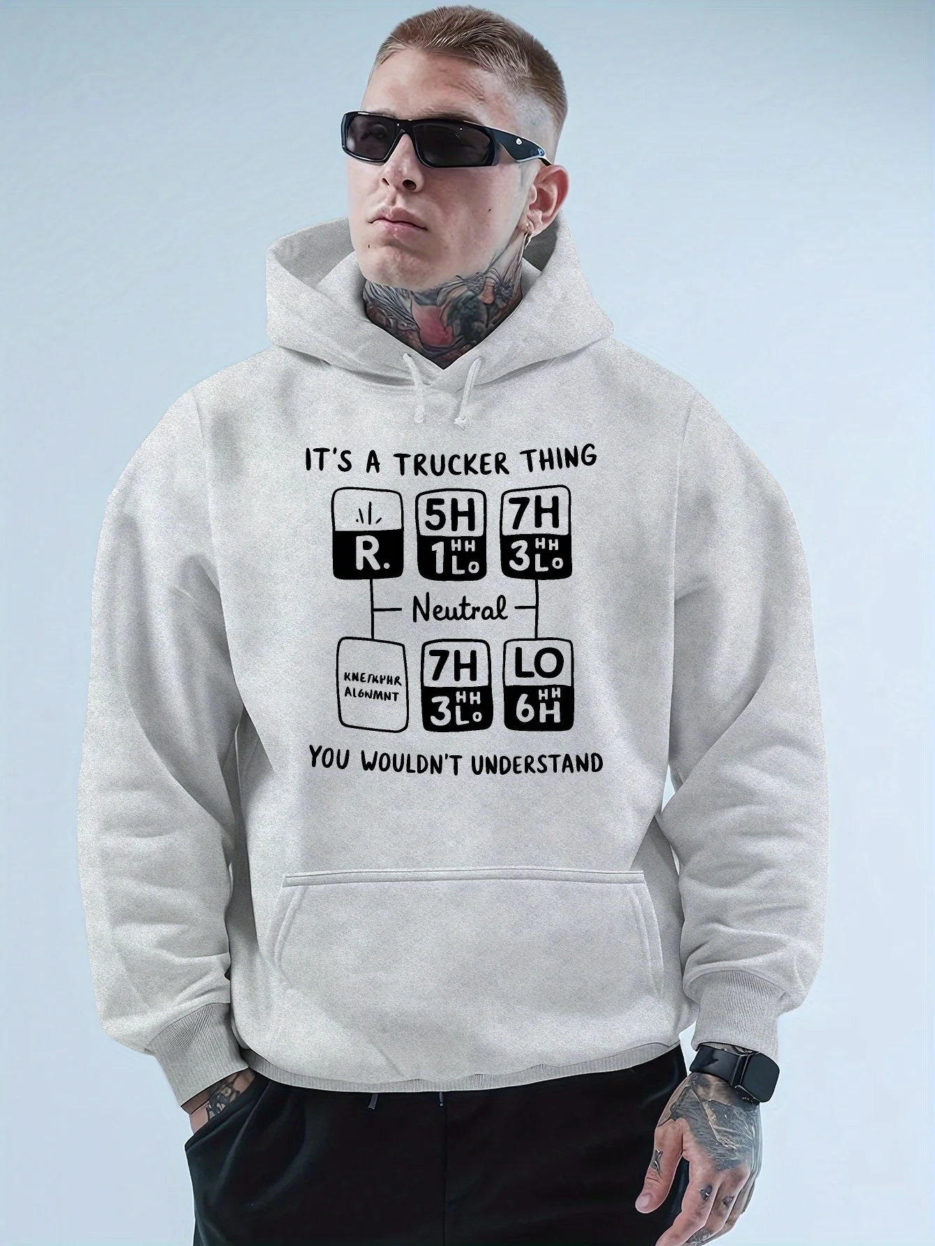 It S A Trucker Thing Youth Autumn and Winter Plush Sweater Men's Clothing Free Hoodie Clothing American Fashion Printed Top