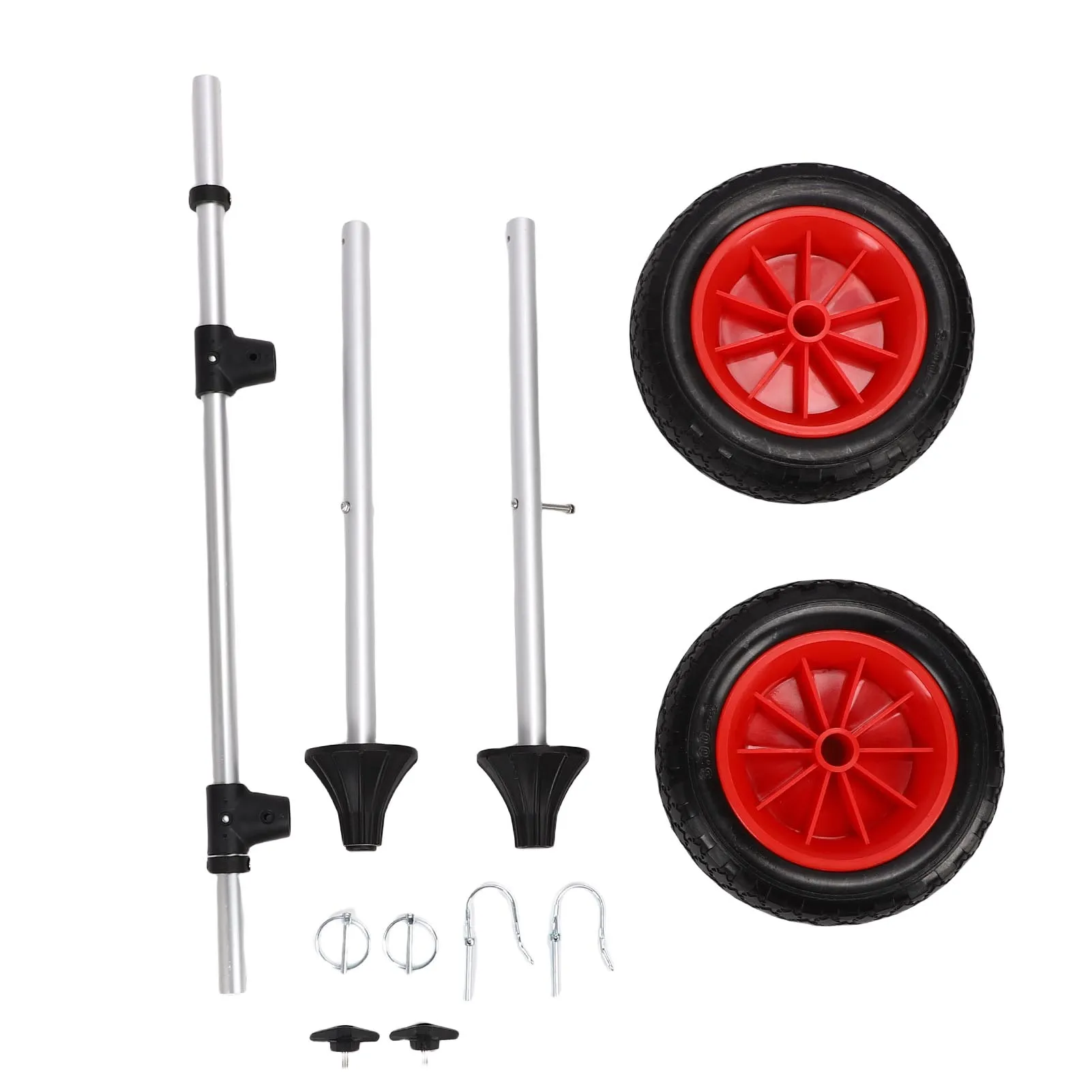 Carro de Kayak de Metal de ancho ajustable con neumáticos sólidos de 10 pulgadas, marco de carrito de Kayak, transportador de canoa plegable, transporte de remolque de barco