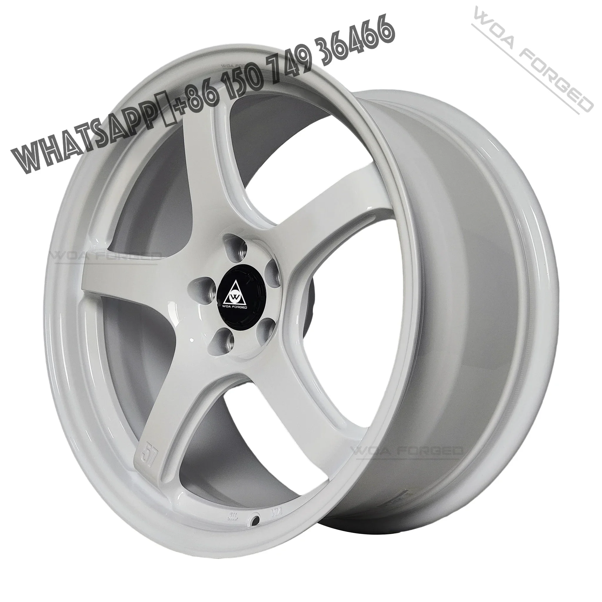 

Custom JDM White 5 Spoke 17 18 19 20 Inch 5x120 5x130 Replica 57CR Forged Wheel Rim for Mazda Nissan Toyota Tesla