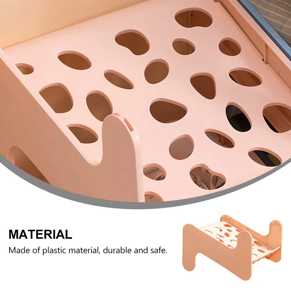 

1pc Plastic Shoe Simple Design Hollow Out Non-Slip Baffle Space Plastic Shoes Rack Saving Shoes Storage Organizer For Home Dorm