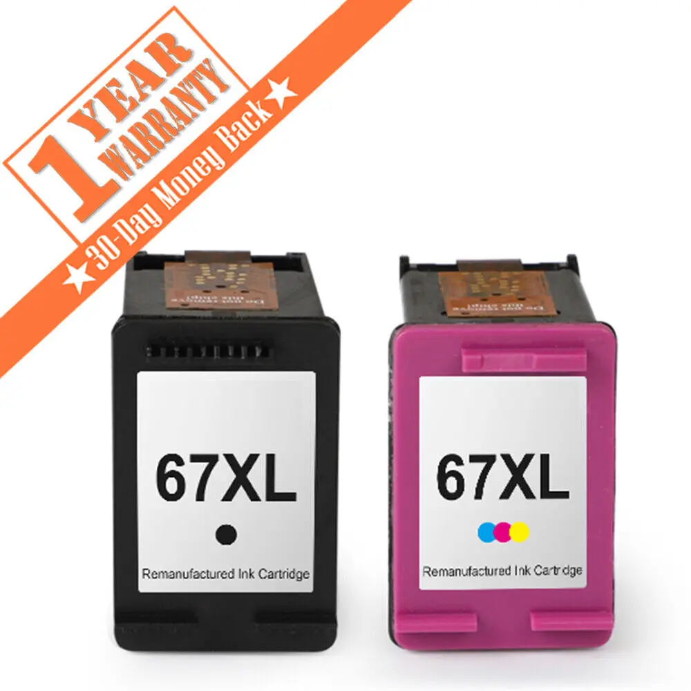 67XL Ink Cartridges for HP 67XL ENVY 6052 6055 6058 6075 ENVY Pro 6452 6455 6458