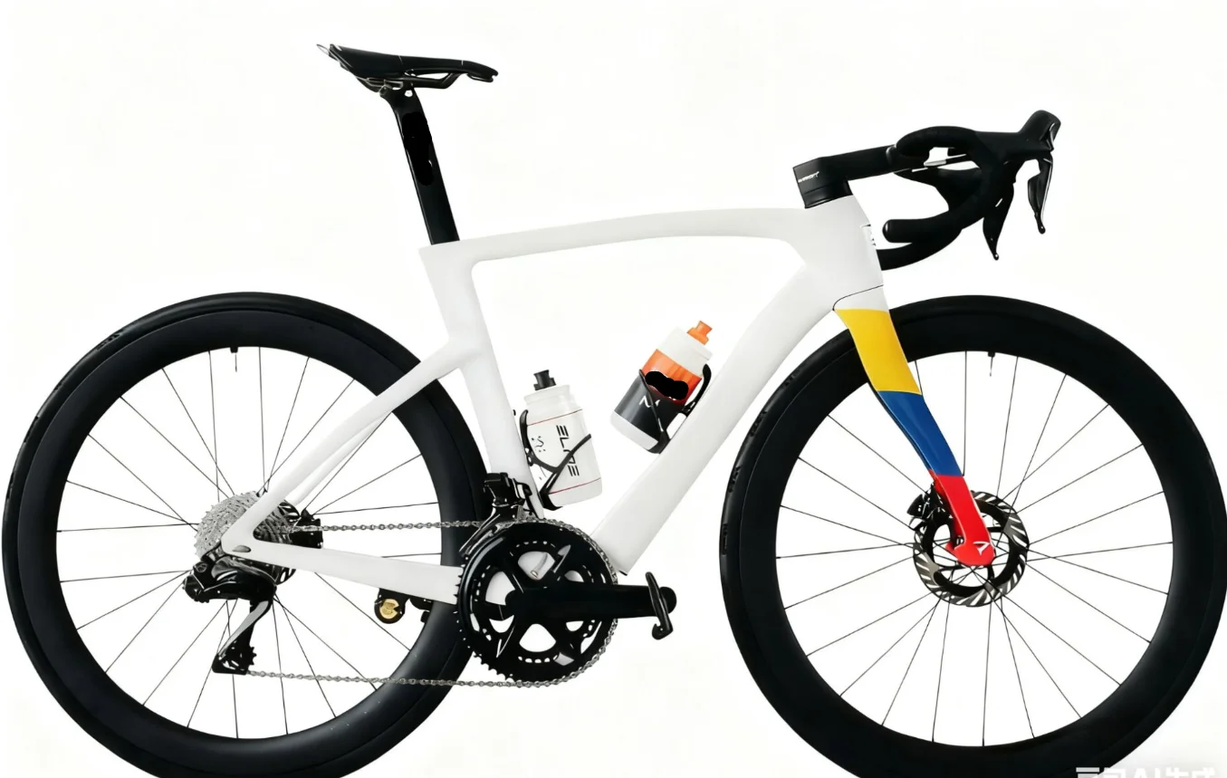 Cuadro de bicicleta de color estilo señora y niña cuadro de carbono blanco perla amarillo rojo azul ciclismo cuadro de carbono + manillar + tija de sillín en stock