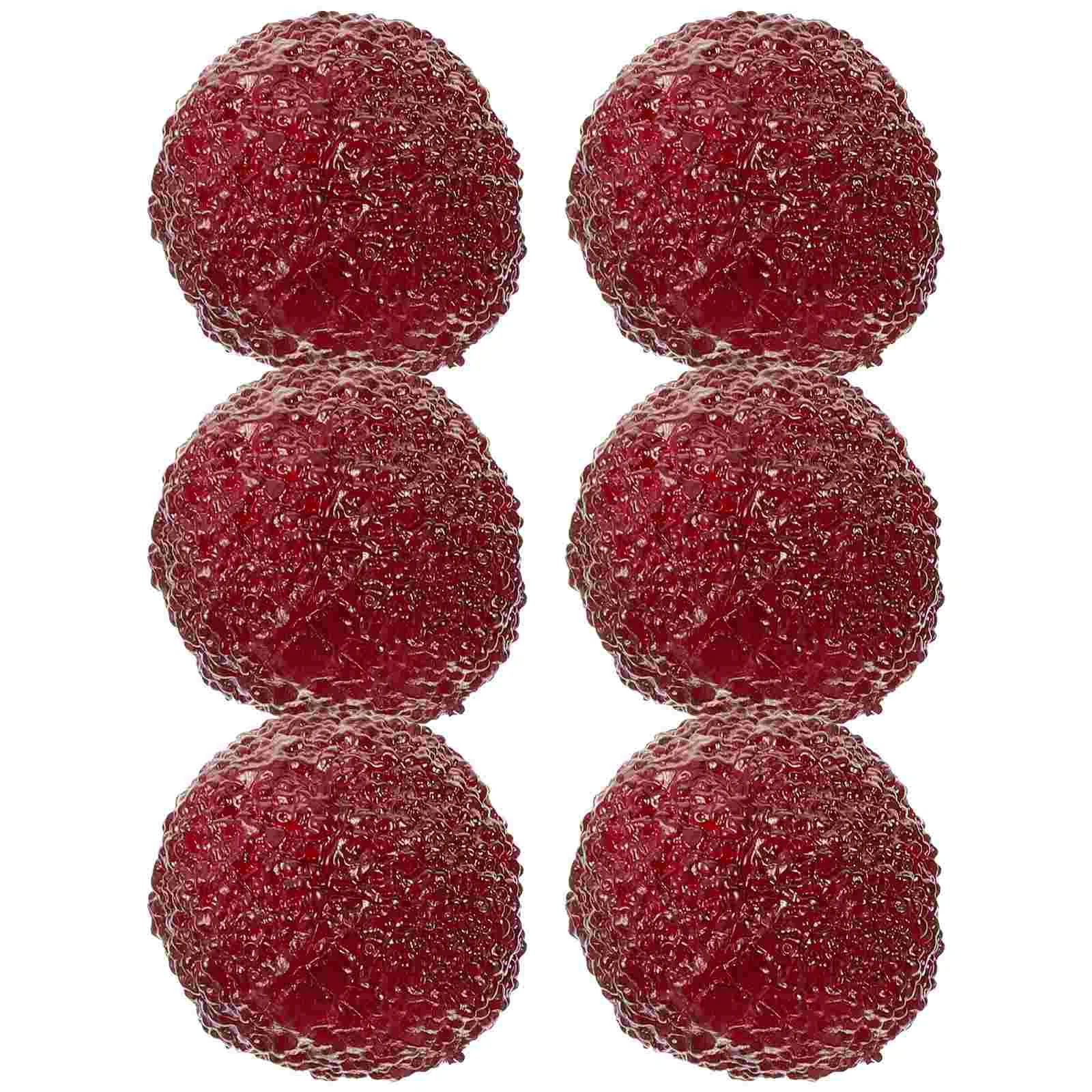 6 Pcs Simulation Fruits Adorable Foam Fake Models for Photo Props Table Decor Realistic Red Berry Branches for Photo