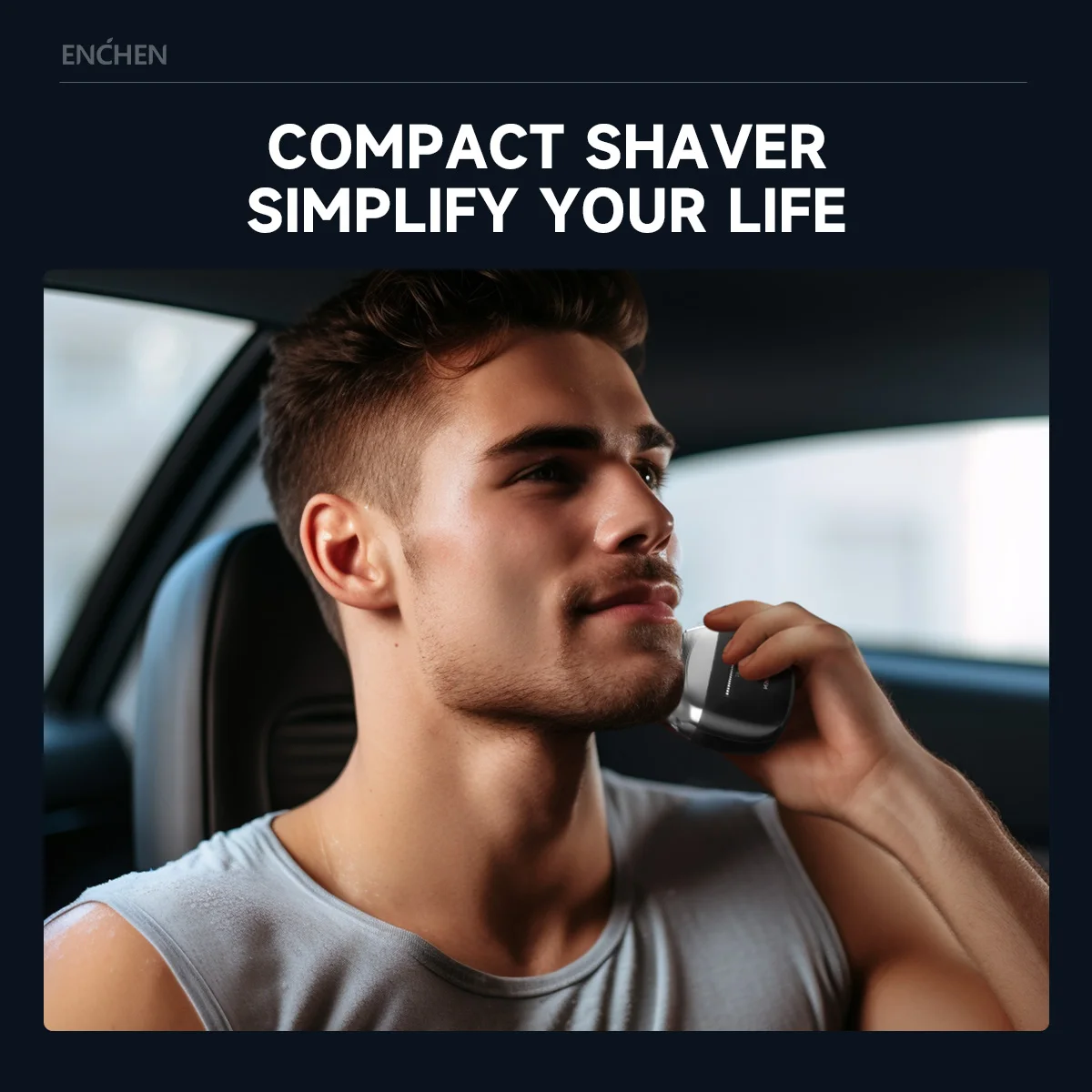 ENCHEN Beard Trimmer Electric Shaver IPX7 Razor Slide To Start Pocket Razor Rotary Magnetic Head Beard Trimmer for Men Mini 6S