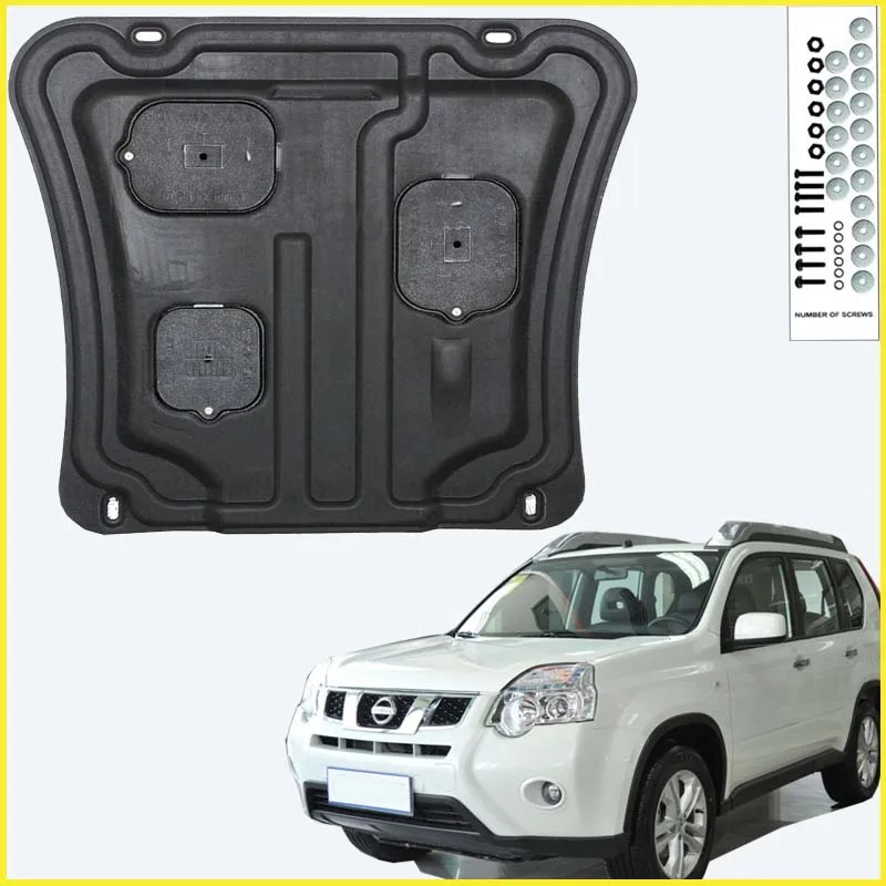 For  Nissan X-Trail 2010-2013 Black Under Engine Guard Plate Splash Shield Mud Fender Cover Mudguard Protector