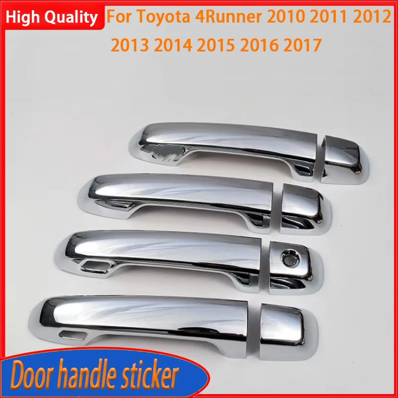 Chrome Car Door Handle Cover Decor Trim Styling Accessories For Toyota 4Runner 2010 2011 2012 2013 2014 2015 2016 2017