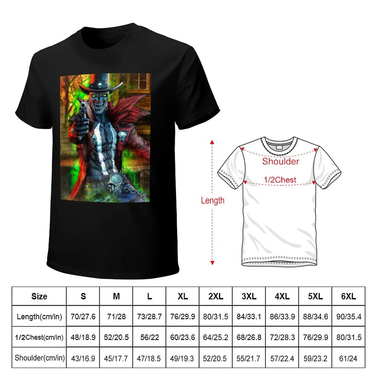 Gunslinger Spawn T-Shirt Casual Fashion Print Tee Top