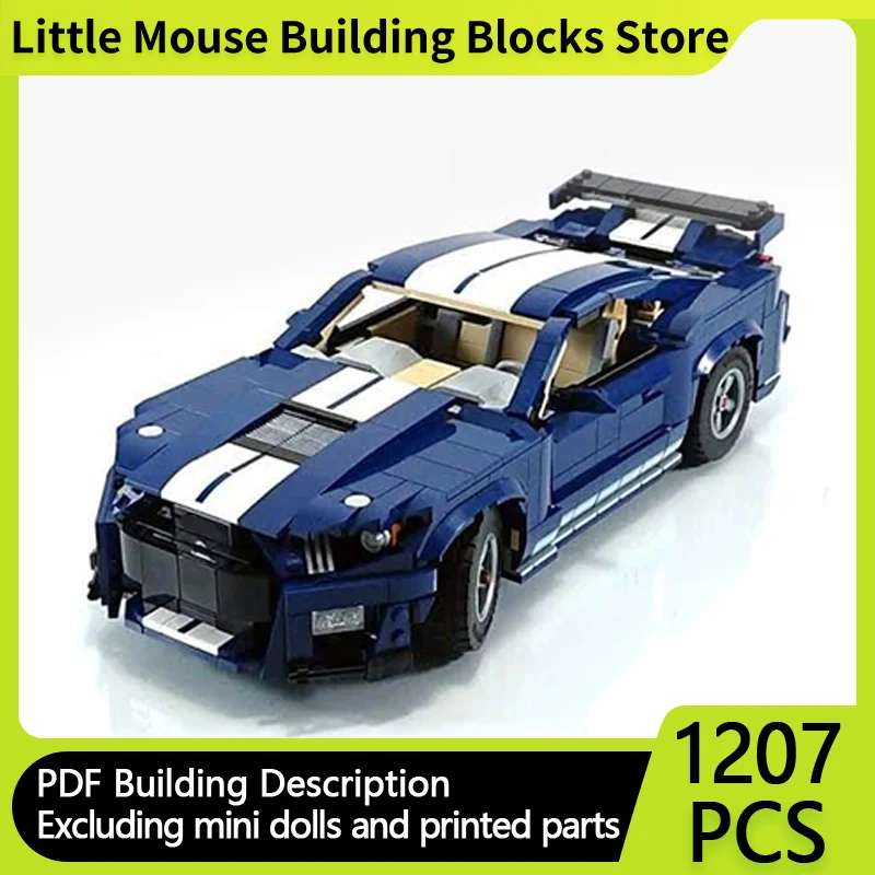 

Speed Champion Model MOC Building Bricks GT500 B American Muscle Car Modular Technology Gifts Children Toy Suit Holiday Assemble