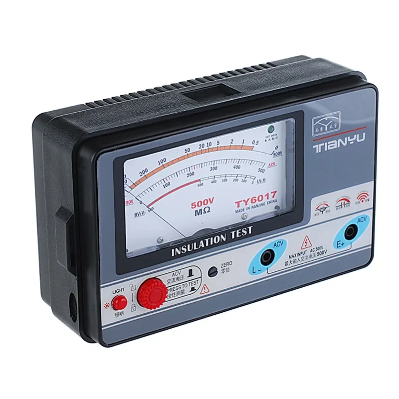 500V 절연 저항 측정기, 아날로그 절연 테스터, 0.5-1000M.