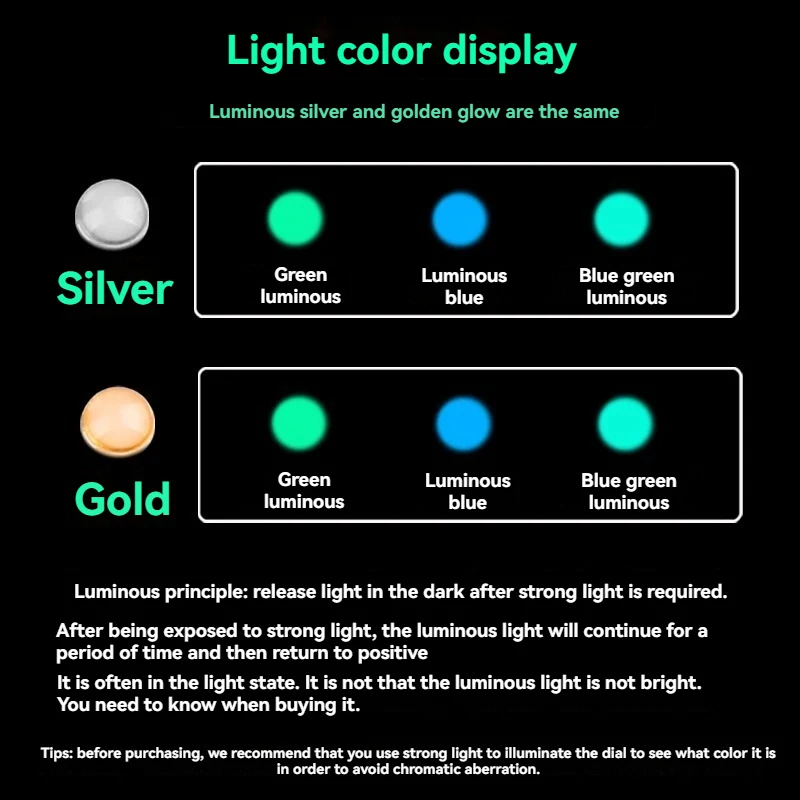 Blue Green Luminous Bead Watch Bezel 12 O’Clock 2.5mm Lume Pearl Dot Ceramic Beads Night Light for Rolex Submariner Accessories