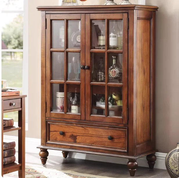 

Винный шкаф и буфет в американском стиле, книжный шкаф из массива дерева в европейском стиле, стеклянный мини-винный шкаф для гостиной, шкаф для хранения.
