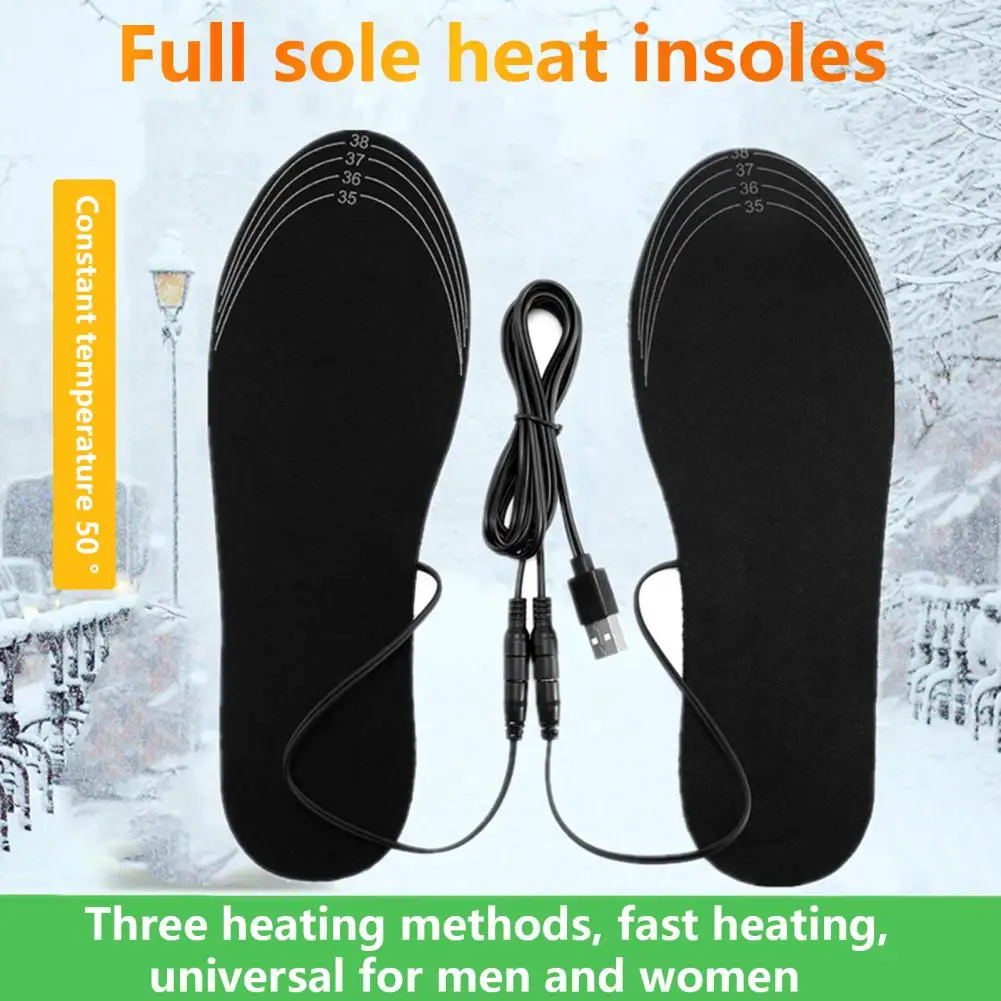 

Unisex Electric Heating Insoles Large Heating Area Soft Durable Unisex Large Heating Area Electric Insoles