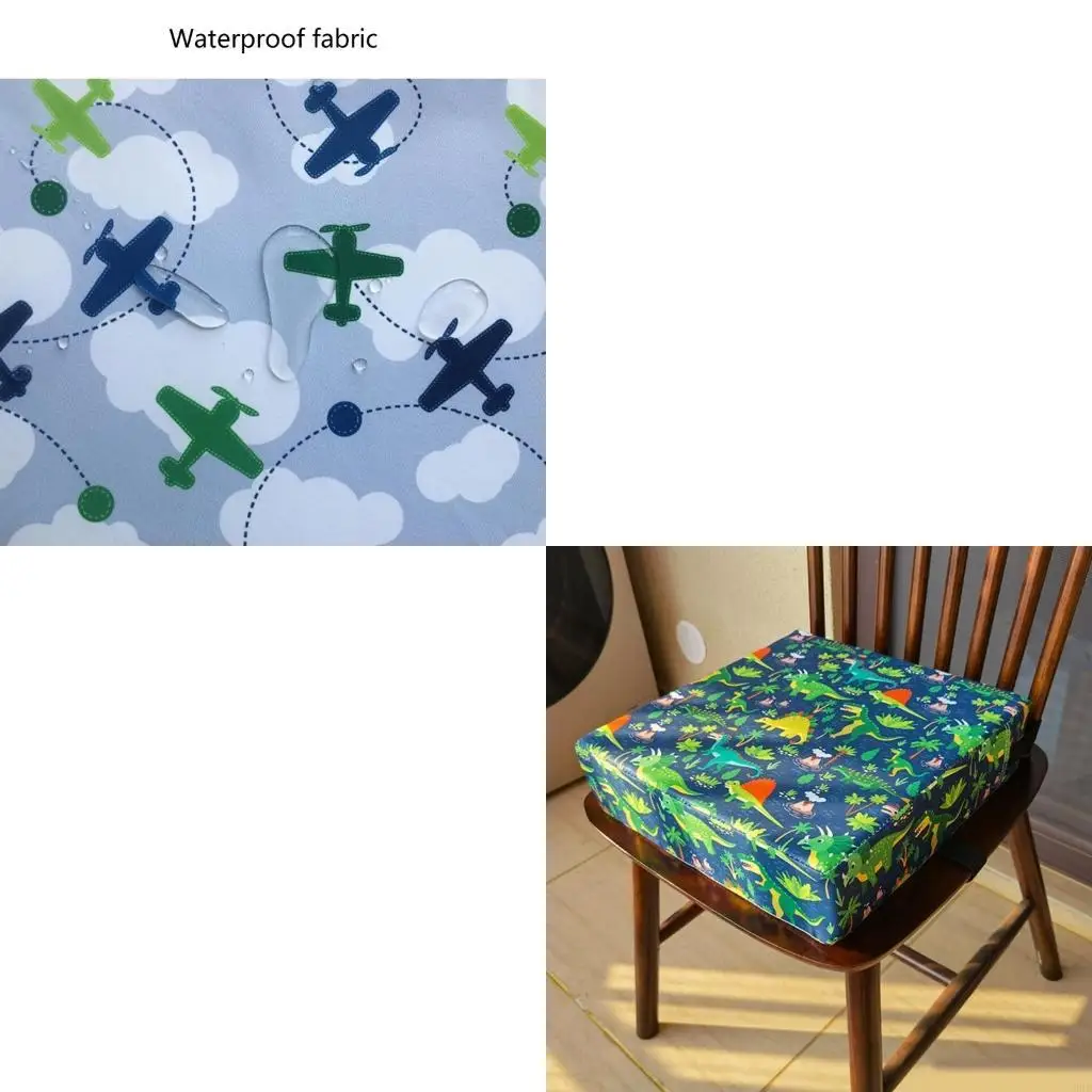 漫画幼児ブースターシート滑り止め子供ハイチェアクッション防水生地椅子パッドダイニングテーブル用ホーム L8RB