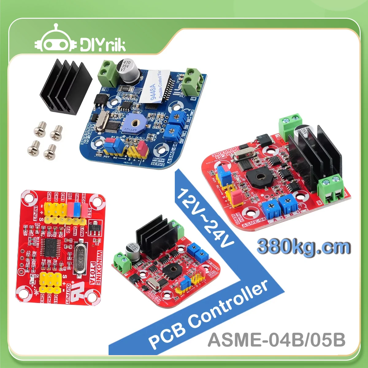 Nouvelle puissance servo de robot de série d'AMC/ASME-03-04-05 et contrôleur servo de carte 12V ~ 24V 180/380kg.cm de carte PCB de couple élevé