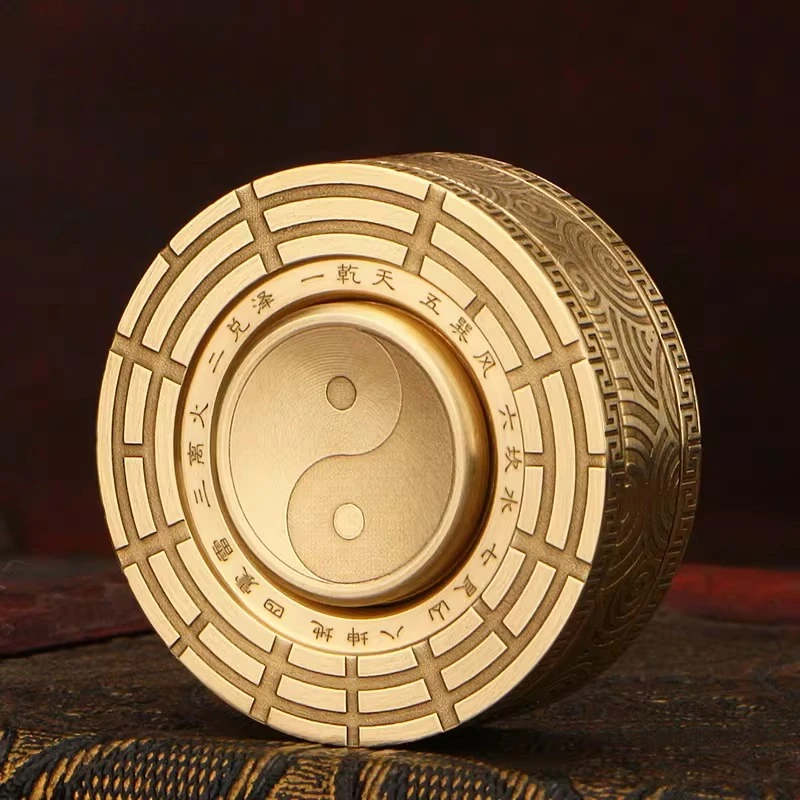 EDC Fidget Ratchet Wheel Paragraph Ring Spinner Metal Mechanical Slider Magnetic Push Card Plate Anti Stress Relief Sensory Toy