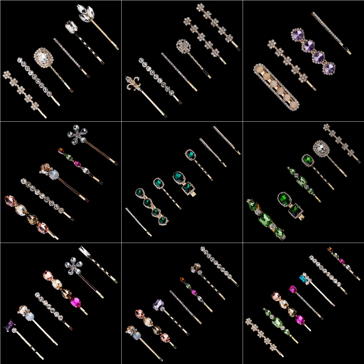 Upscale Luxurious Crystal Zircon Hair Clip Temperament Elegant Wild Hair Pins Leisure Prom Street Beat Personality Retro Hair