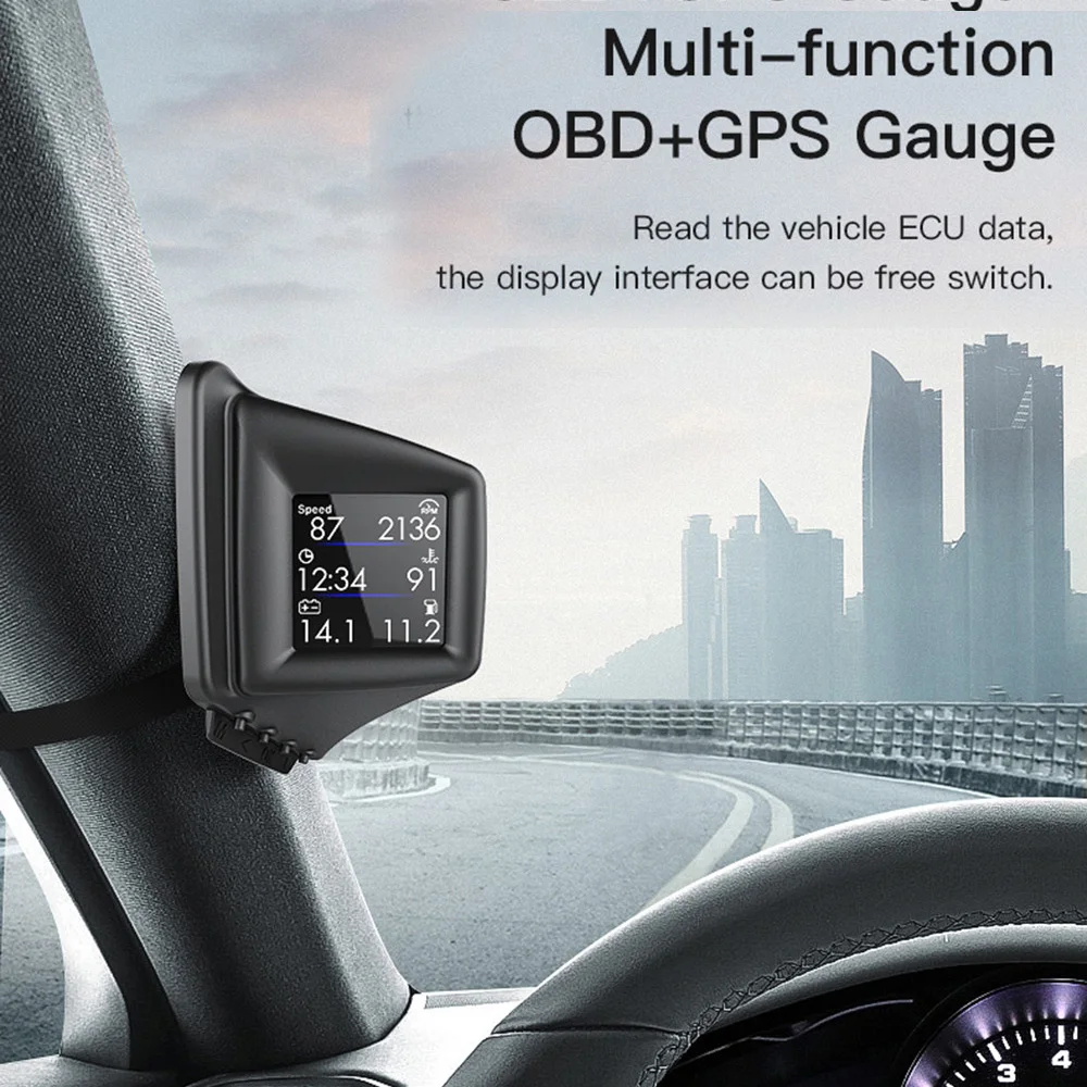 Display HUD OBD2 Per Auto – Tachimetro Digitale Con Consumo E Temperatura – Plug & Play