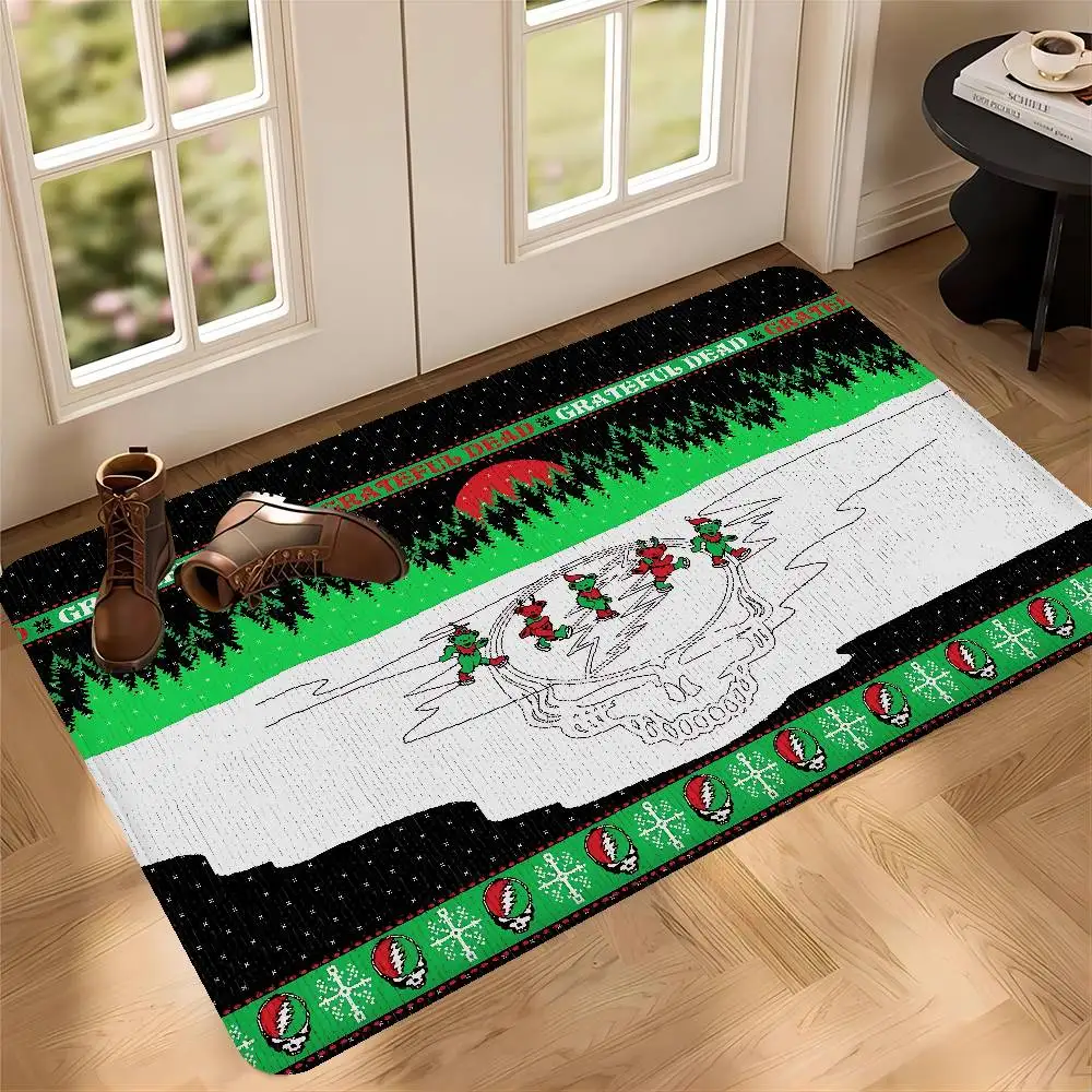 Classic Rock Band G-Grateful Dead Hallway Carpet Washable Non-Slip Living Room Sofa Chairs Area Mat Kitchen Doormat Area Rug