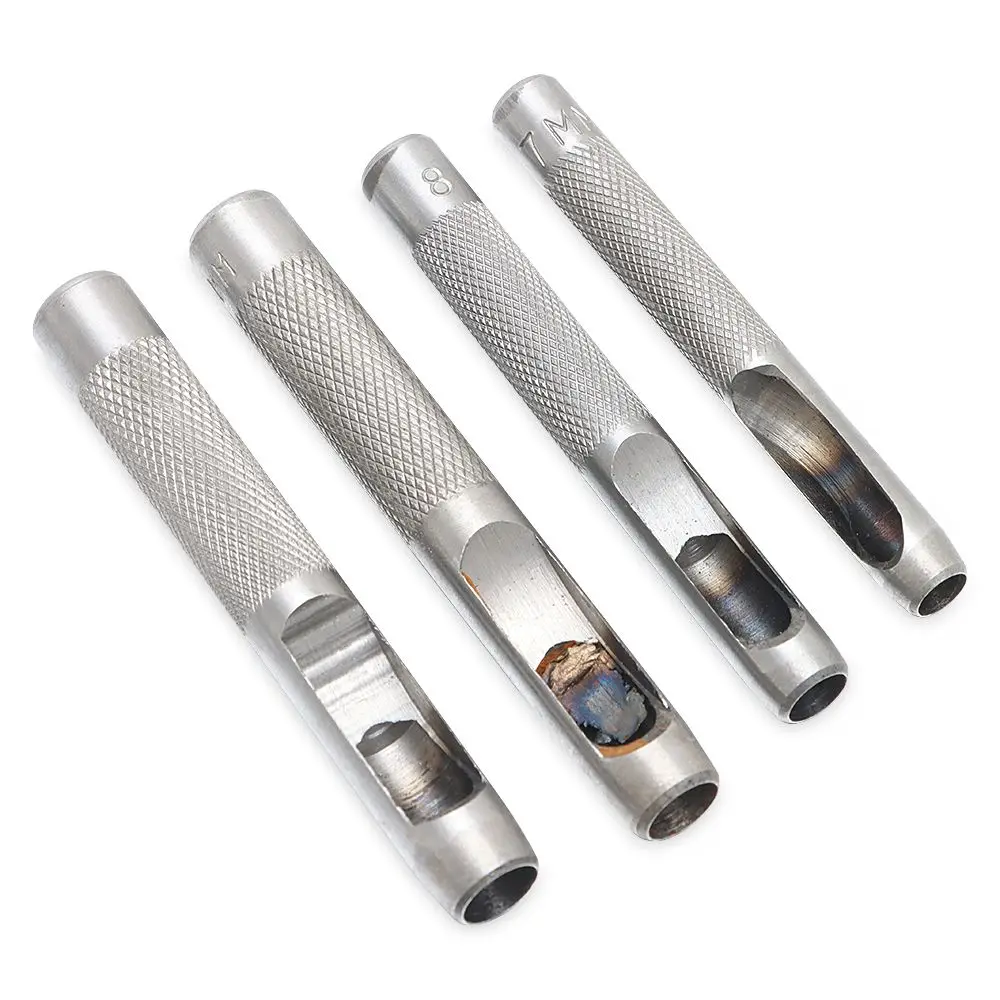 Round Leather Hollow Hole Carbon Steel Punch Tools Craft DIY for Cutting Belts Rubber Watch Strap Canvas Paper Plastic