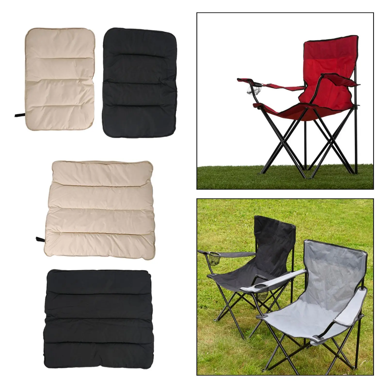 Beach Chair Cushion Back Support Cushion Practical Beach Lounger Cushion Folding Seat Cushion for Park Hiking Sporting Events