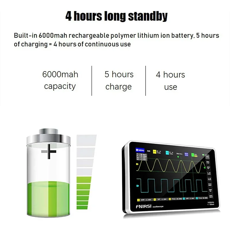 Digital Touch Screen Storage Oscilloscope Kit,Mini Digital Oscilloscope 100mhz Bandwidth 7 Inch Screen