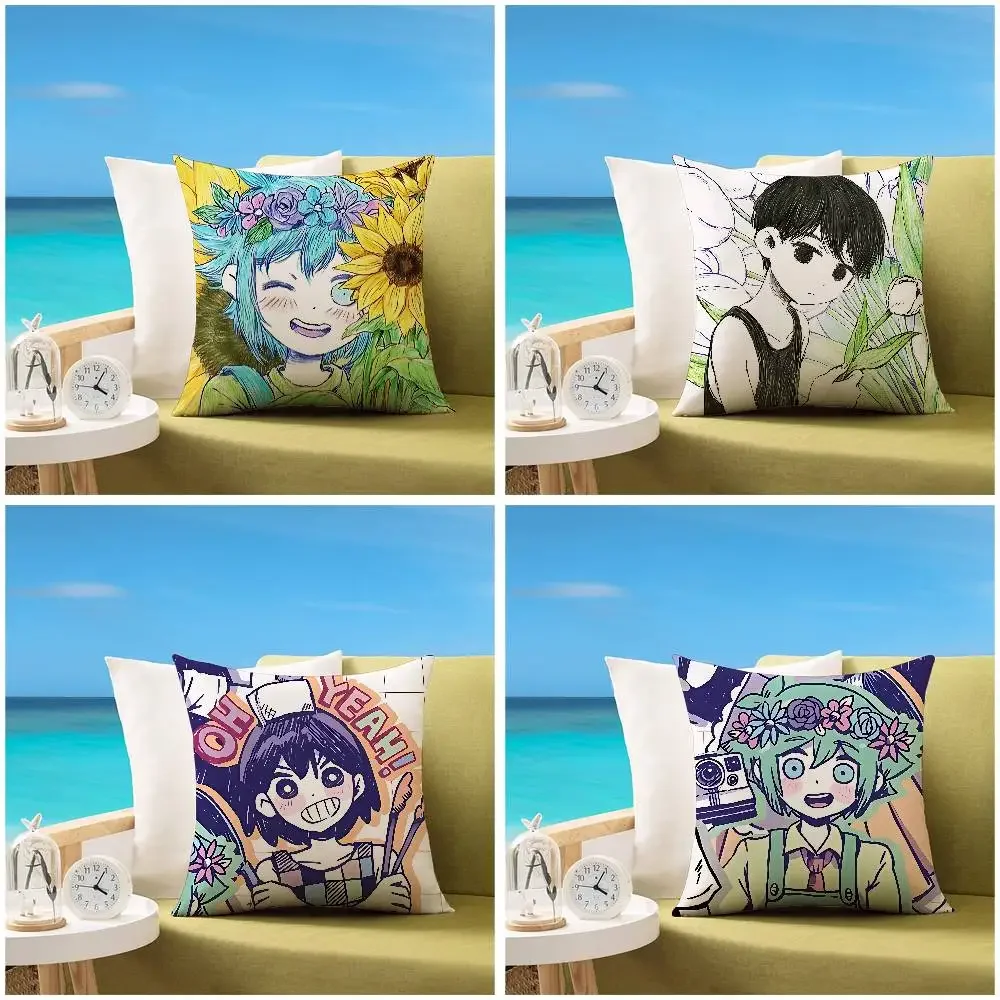 Game O-Omori Pillow Case Sofa And Living Room Decorative Cushion Covers Dust-proof And Mite-proof Invisible Zipper