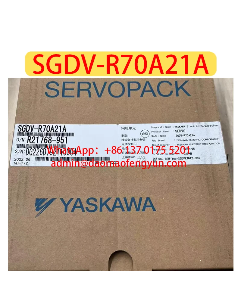 

SGDV-R70A21A Brand New Servo Drive SGDV R70A21A， Fast shipping