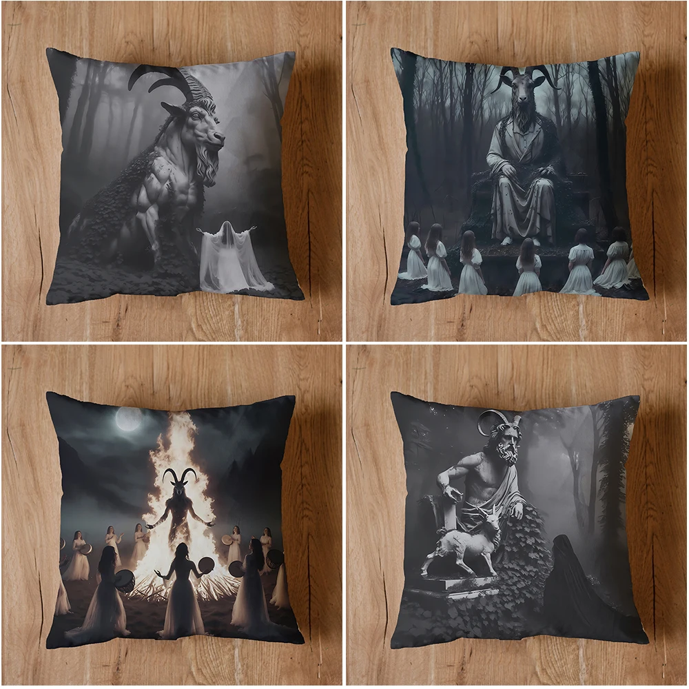 Demon And Witch Follower Pagan Witchcraft Art Pillow,Photo Pillows,Customized Gift Pillow,Personalized Pillow From Photo
