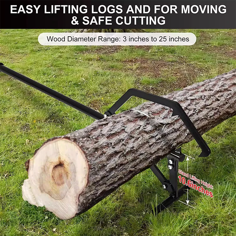 Log Lifter Tilting Adjustment Hook Log Roller Crane For Forestry and Agricultural Farms Log Hook Jack 3-25 inches